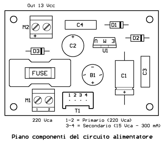 PCB dell'Alimentatore